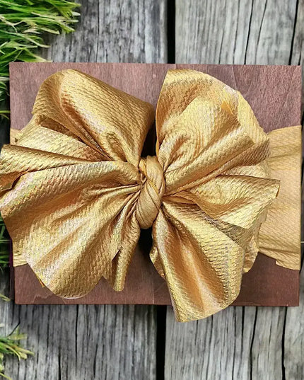 Metallic Big Tassel Printed Baby Fashion Headband