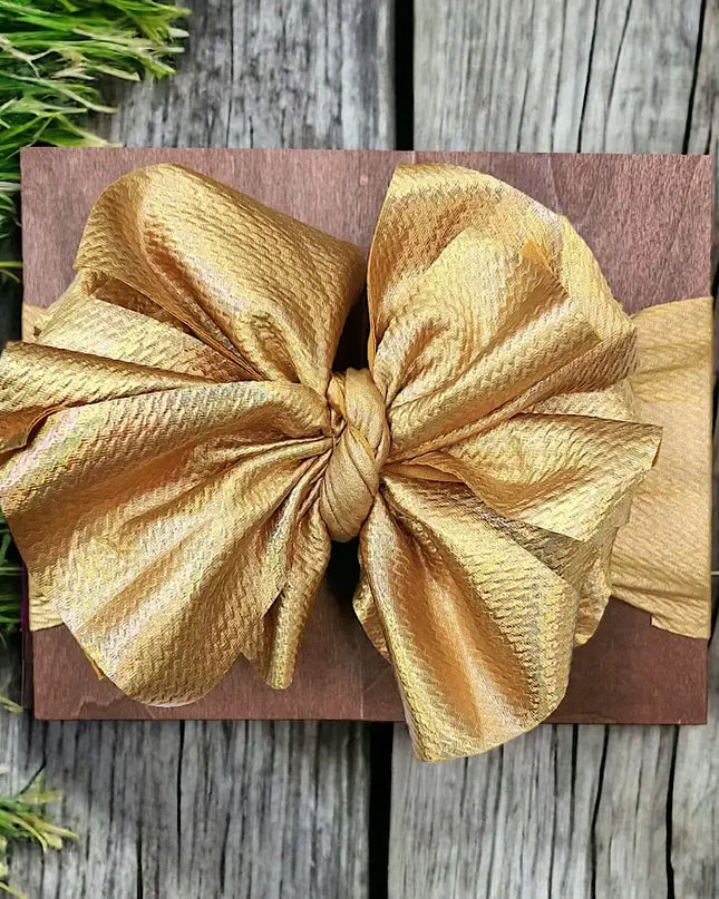 Metallic Big Tassel Printed Baby Fashion Headband