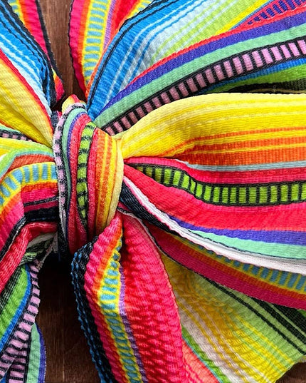 YELLOW SERAPE PRINTED HEADBAND. F-DLH2379K