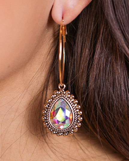 Let's Go Out Gold Hoop Earrings