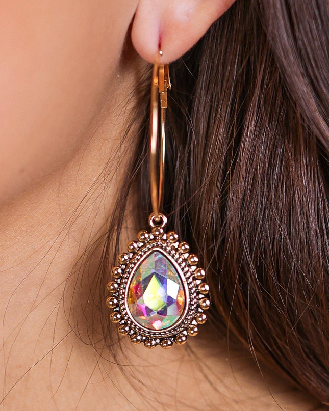 Let's Go Out Gold Hoop Earrings