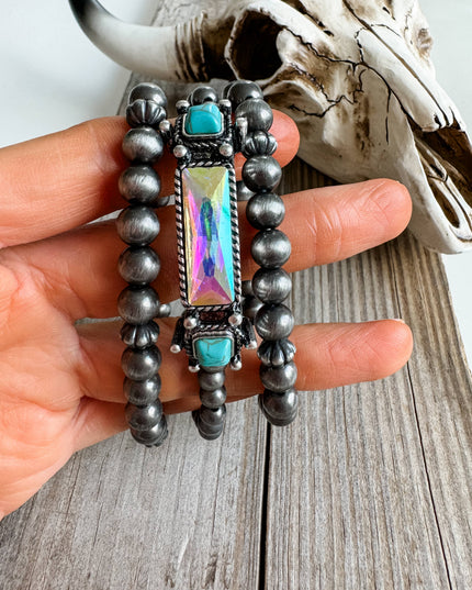 WESTERN STYLE BEADED BRACELET SET