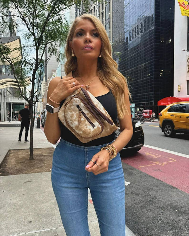 Western Hairon Cowhide Fanny Pack - bum bag sling bag