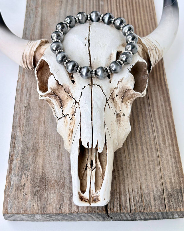 Western Style Navajo Pearl Beads Stretch Bracelet
