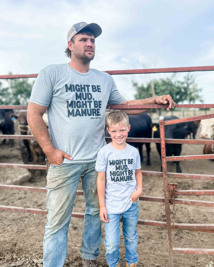 Western Graphic 'Mud or Manure Grey' Essentials Tee