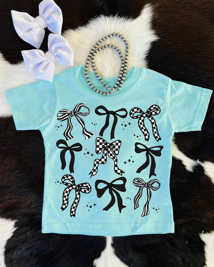 Black & white checkered bows 