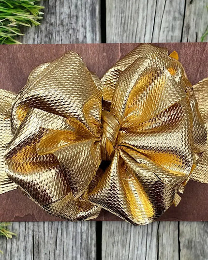 Metallic Big Tassel Printed Baby Fashion Headband