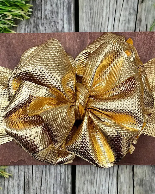 Metallic Big Tassel Printed Baby Fashion Headband