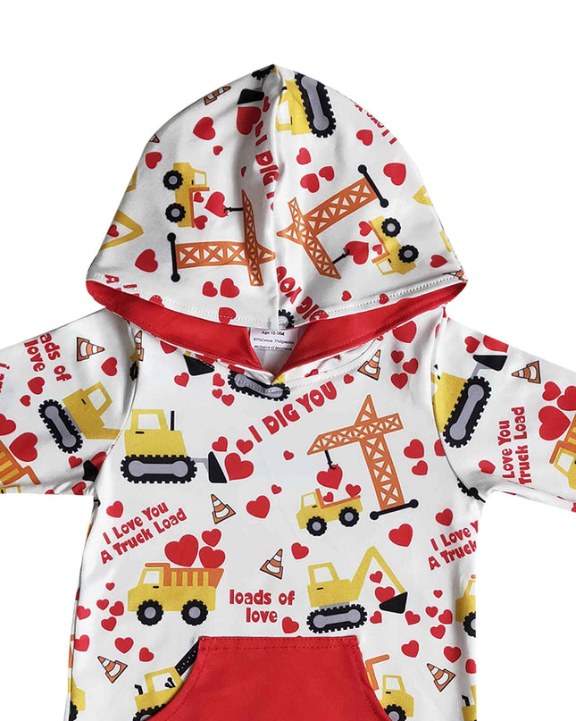 Valentines Boys Hoodie Top