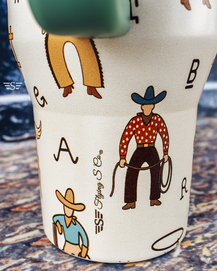 Life of a Cowboy Flip Lid Tumbler