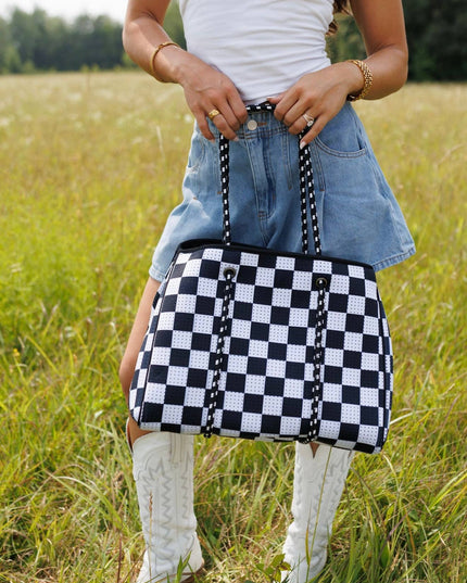 Large Tote in Checkerboard