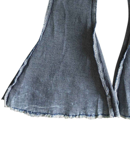 Baby girls navy fashion bell pants denim jeans