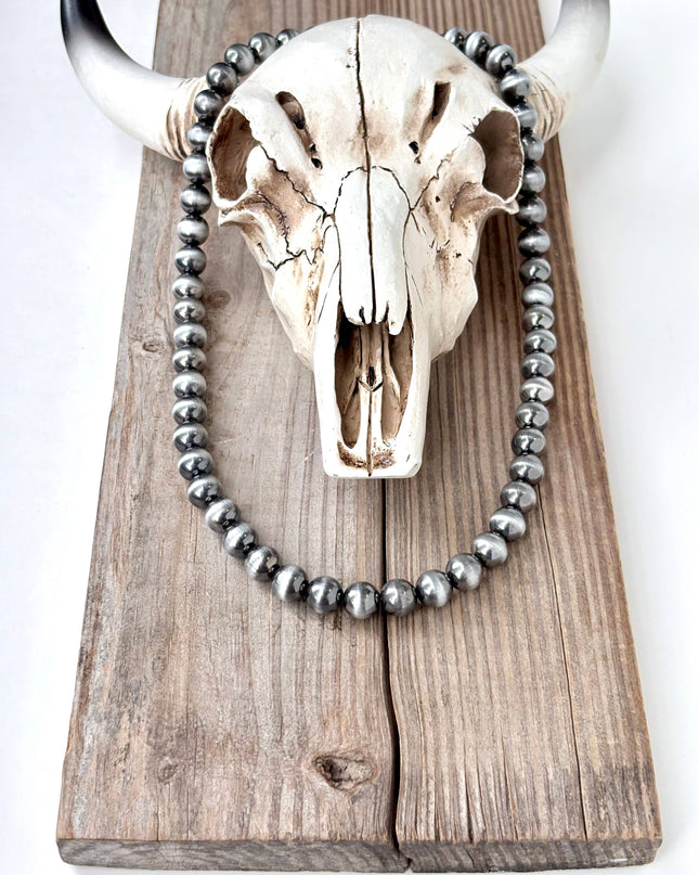 10MM Western Style Navajo Pearl Bead Necklace