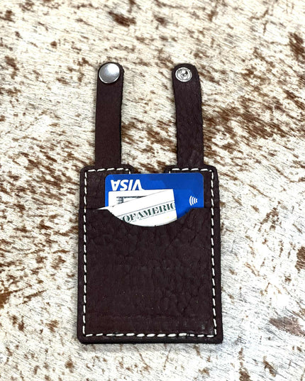 Leather Boot Wallet With Snap Strap