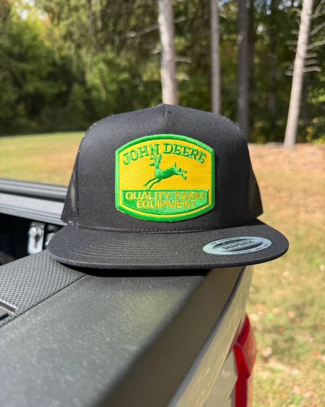 John Deere Black Snapback