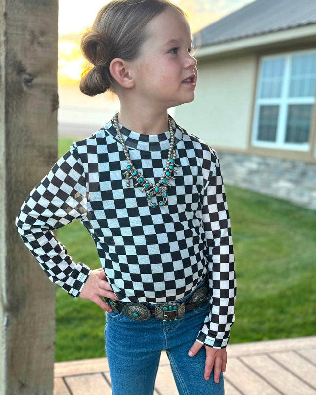 Mini Round The Track Mesh Top