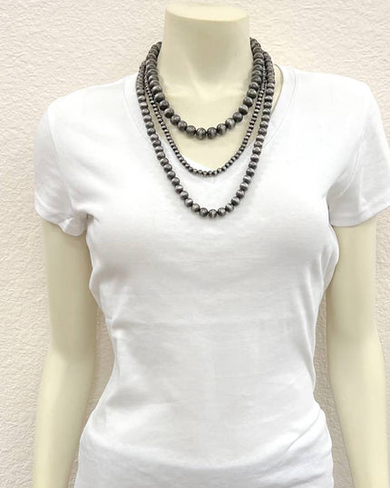 735475, Handmade 24" Navajo Bead Necklace