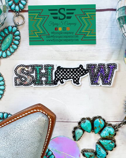 Show Pig Check Sequin Patch (Patch ONLY)
