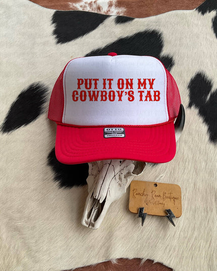 Put It On My Cowboys Tab Western Trucker Hat