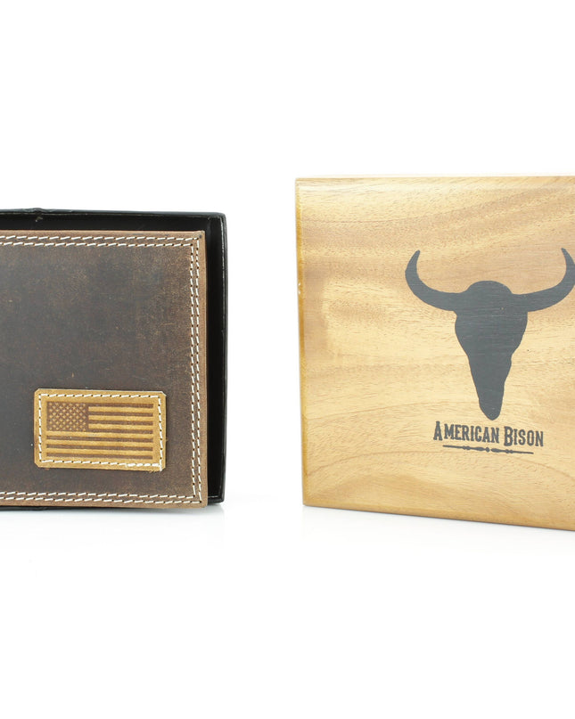 Bi-Fold Men’s Wallet with American Flag ABMW 25-2005