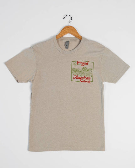 Western 'Proud American Farmer' Stone Graphic Tee