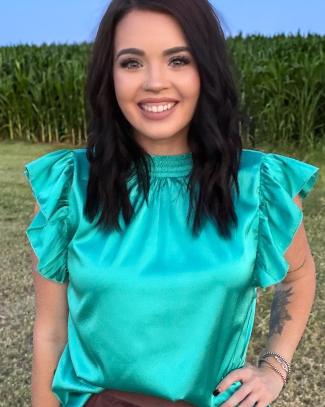 Babydoll Top Turquoise