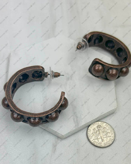 CER240805-01-COPPER                    Copper metel Earrings