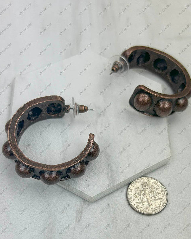CER240805-01-COPPER                    Copper metel Earrings