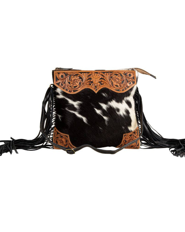 Tumbleweed Trail Fringed Hand-Tooled Bag