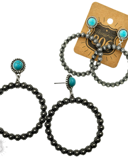 Western concho berry earring