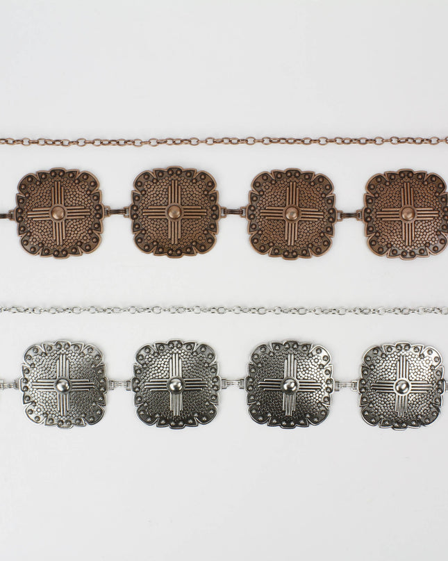 Women’s Medallion Chain Belt with Cross Design ABB MLT 1010