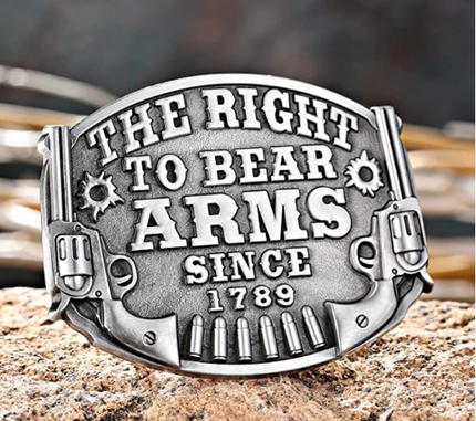 The 2nd Amendment Belt Buckle The Right To Bear Arm 1780