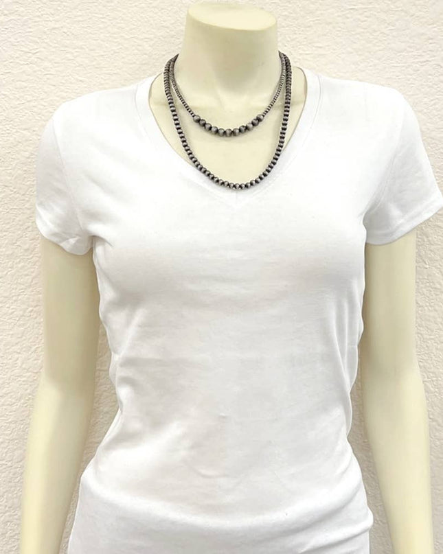 737055, Handmade 20" Navajo Bead Necklace