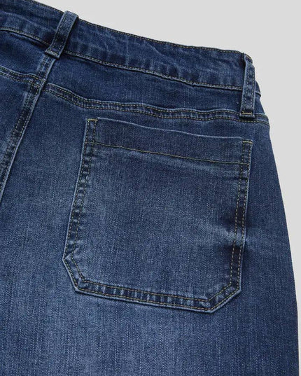Vintage Washed High Waist Wide Leg Denim Jeans