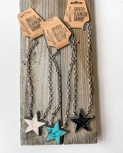 Punchy Star Necklace Western Pendant Necklace