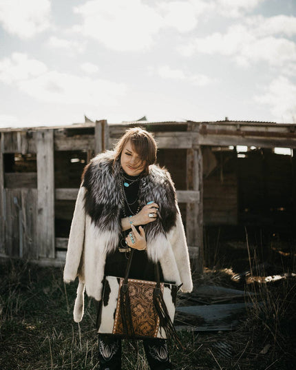 The Clementine cowhide leather tooled tote