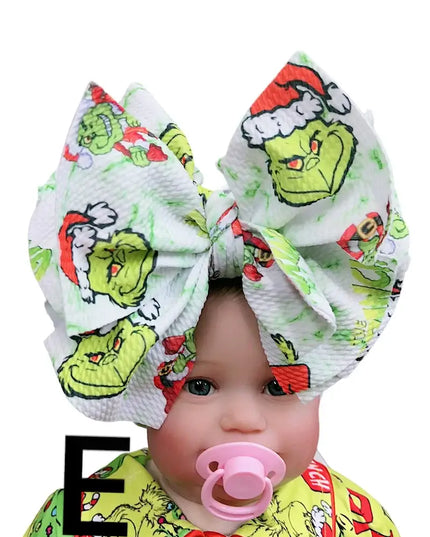 BIG TASSEL MR.GRINCHH PRINTED HEADBANDS. 3PCS/ $10.50