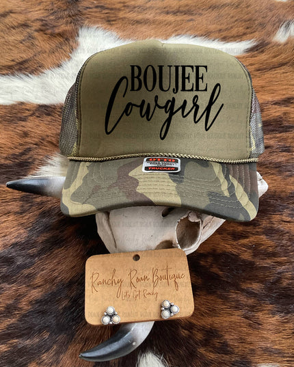 Boujee Cowgirl Western Foam Trucker Hat