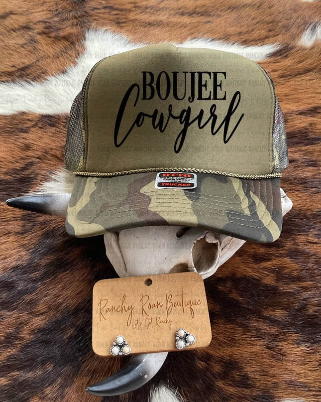 Boujee Cowgirl Western Foam Trucker Hat