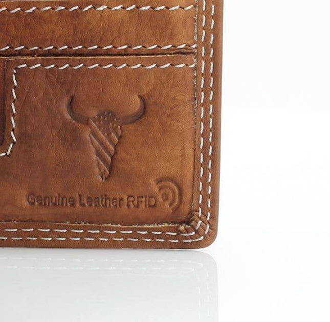 American Bison Oil Pull Up Top Flap Bifold 15729