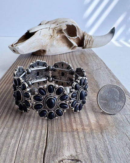 Western Concho Stone Stretch Bracelet