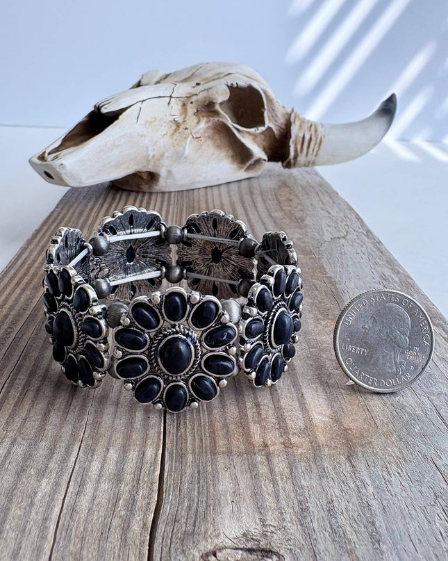 Western Concho Stone Stretch Bracelet