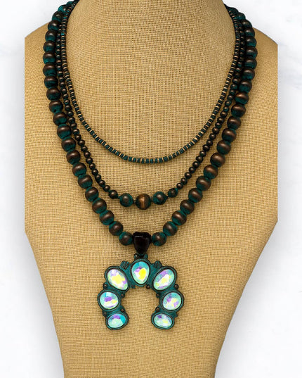 Triple Layer Western Beaded Squash Blossom