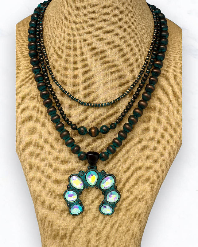 Triple Layer Western Beaded Squash Blossom