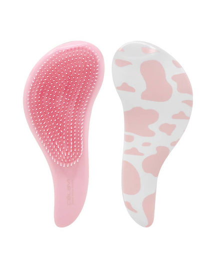 Celavi HRF021 Pink Cow Detangling Wet n Dry Hair Brush - 12