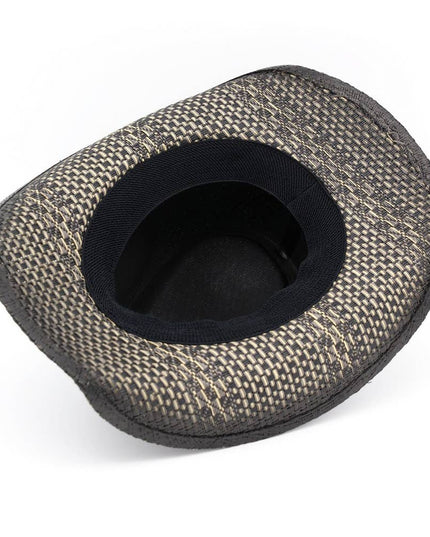 Western Long Horn Concho Strap Straw Cowboy Hat