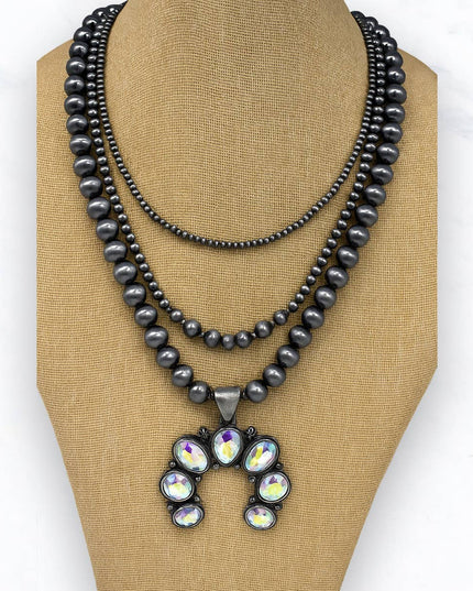 Triple Layer Western Beaded Squash Blossom