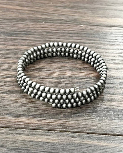 711392, 4mm Navajo Bead Wrap Bracelet