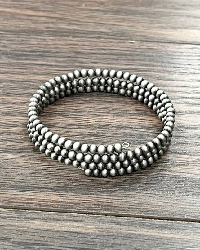 711392, 4mm Navajo Bead Wrap Bracelet