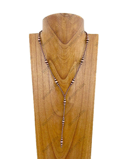 NKS231216-05                        20 inches silver Navajo pearl beads Necklace